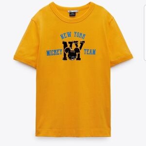 Zara Mickey Mouse Sequin Tee NWT